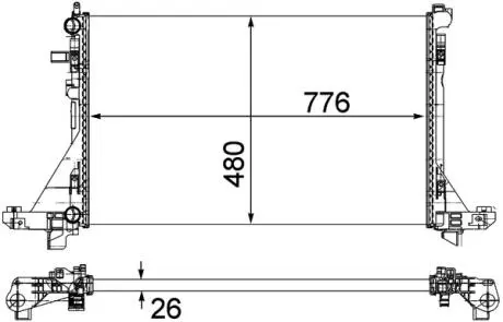 CR1771000P Радіатор, система охолодження двигуна MAHLE / KNECHT підбір по vin на Brocar
