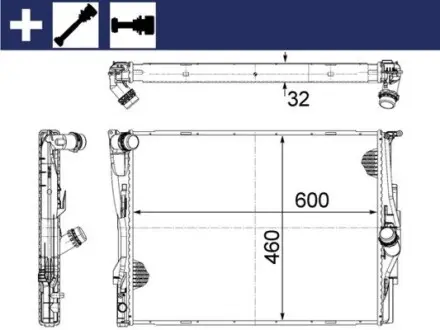 CR1087000S Радіатор, система охолодження двигуна MAHLE / KNECHT подбор по vin на Brocar