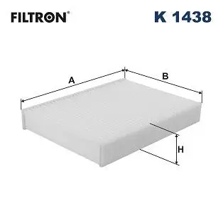 K1438 Фільтр, повітря у салоні FILTRON подбор по vin на Brocar