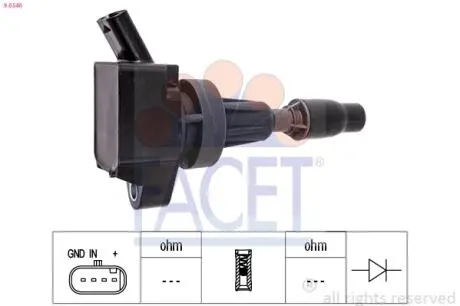96546 Котушка системи запалювання FACET підбір по vin на Brocar