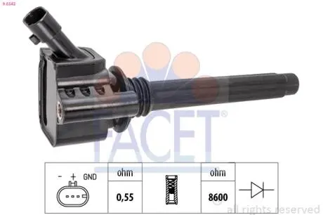 96542 Автозапчастина FACET подбор по vin на Brocar