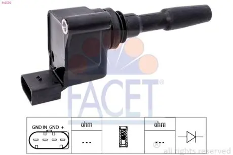 96535 Котушка системи запалювання FACET підбір по vin на Brocar