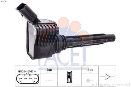 96530 Котушка системи запалювання FACET підбір по vin на Brocar