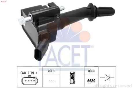 96531 Котушка системи запалювання FACET підбір по vin на Brocar