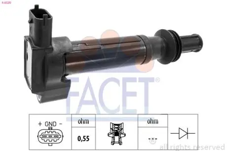 96520 Автозапчастина FACET підбір по vin на Brocar