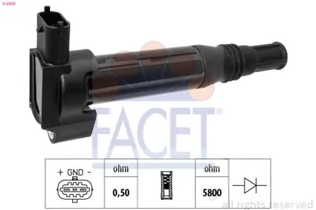 96509 Автозапчастина FACET підбір по vin на Brocar