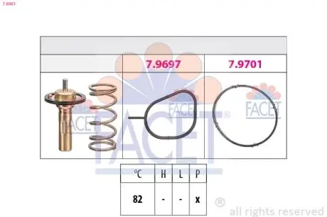 78961 Автозапчастина FACET підбір по vin на Brocar