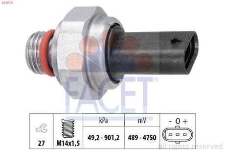 250010 Автозапчастина FACET подбор по vin на Brocar