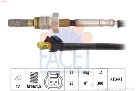 220151 Автозапчастина FACET підбір по vin на Brocar