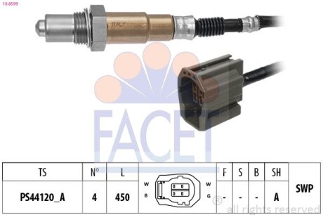 108599 Автозапчастина FACET подбор по vin на Brocar