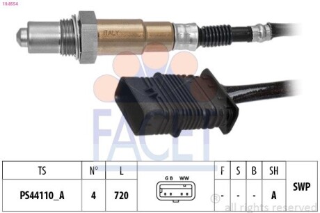 108554 Автозапчастина FACET подбор по vin на Brocar