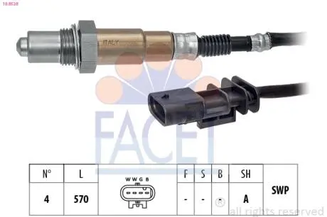 108528 Кисневий датчик FACET подбор по vin на Brocar