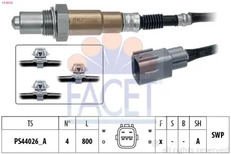 108525 Кисневий датчик FACET подбор по vin на Brocar
