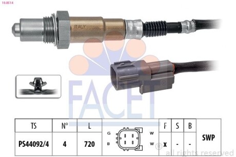 108514 Автозапчастина FACET подбор по vin на Brocar