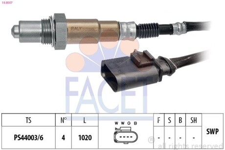 108507 Автозапчастина FACET підбір по vin на Brocar