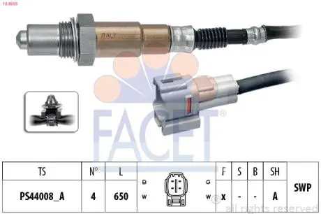 108505 Кисневий датчик FACET підбір по vin на Brocar