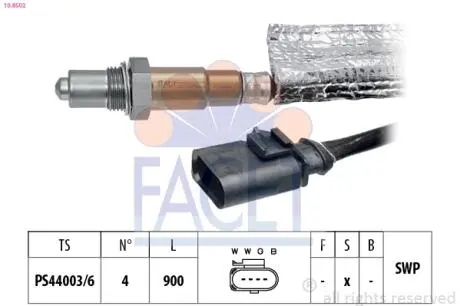108502 Автозапчастина FACET підбір по vin на Brocar
