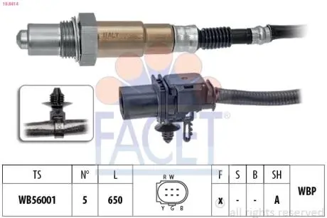 108414 Автозапчастина FACET підбір по vin на Brocar