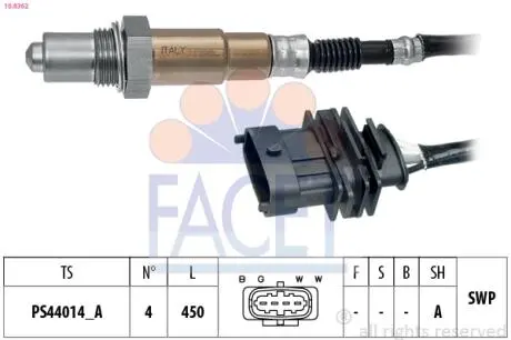 108362 Автозапчастина FACET підбір по vin на Brocar