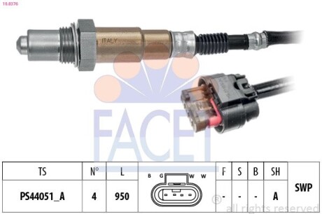 108376 Автозапчастина FACET підбір по vin на Brocar