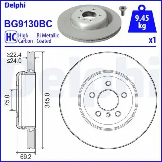 BG9130BC Автозапчастина DELPHI подбор по vin на Brocar