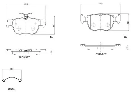 P85189 Гальмівні колодки дискові BREMBO підбір по vin на Brocar