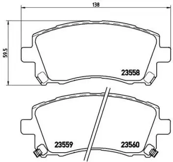 P78010X Гальмівні колодки, дискові BREMBO подбор по vin на Brocar