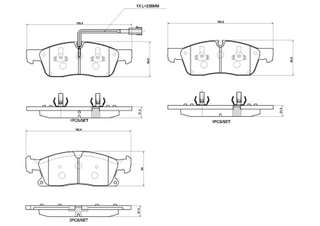 P48001 Автозапчастина BREMBO підбір по vin на Brocar