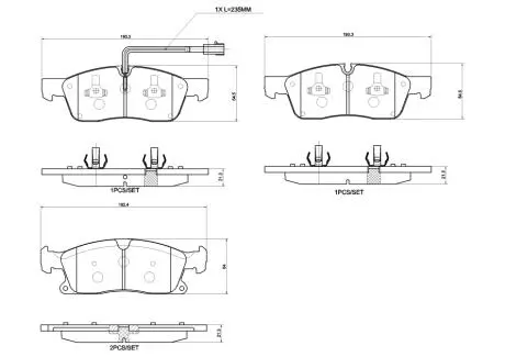 P48001 Автозапчастина BREMBO підбір по vin на Brocar