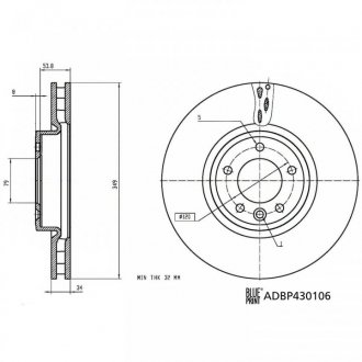 ADBP430106 Автозапчастина BLUE PRINT підбір по vin на Brocar