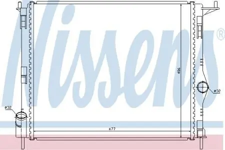 37609 Радиатор, охлаждения дивгателя NISSENS підбір по vin на Brocar
