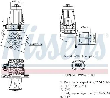 98377 Клапан рецеркуляції відпрацьованих газів NISSENS підбір по vin на Brocar