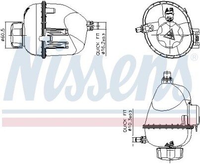 996317 Бачок компенсійний NISSENS підбір по vin на Brocar