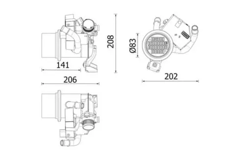 CE39000P Радіатор, система рециркуляції ВГ MAHLE / KNECHT подбор по vin на Brocar