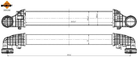 309100 Інтеркулер Mercedes Cls (C219), E T-Model E (W211) 2.1D/3.0D 01.05-12.10 NRF підбір по vin на Brocar