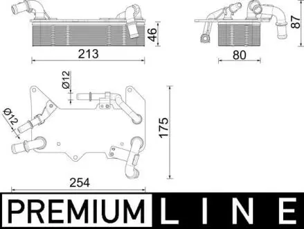 CLC287000P Оливний радіатор, автоматична коробка передач MAHLE / KNECHT підбір по vin на Brocar