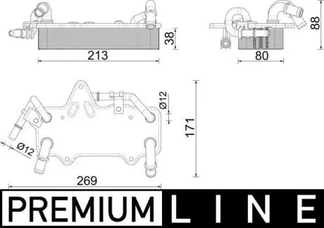 CLC283000P Оливний радіатор, автоматична коробка передач MAHLE / KNECHT підбір по vin на Brocar