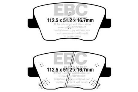 DP42344R Автозапчастина EBC подбор по vin на Brocar