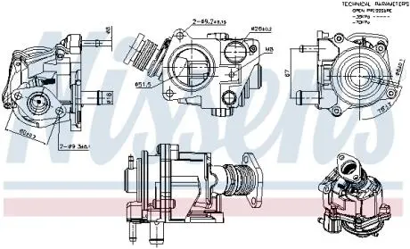 98424 Клапан рецеркуляції відпрацьованих газів NISSENS підбір по vin на Brocar