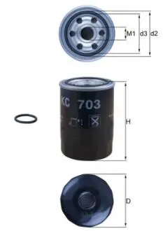 KC703D Фільтр паливний MAHLE / KNECHT підбір по vin на Brocar
