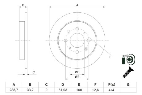 0986479F34 Автозапчастина BOSCH підбір по vin на Brocar