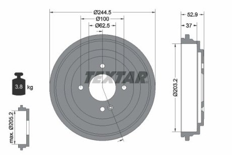 94048100 Автозапчастина TEXTAR підбір по vin на Brocar