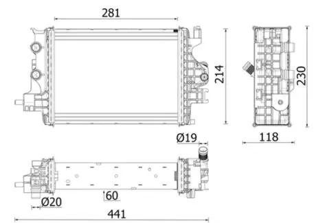 CR2634000P Радіатор, система охолодження двигуна MAHLE / KNECHT підбір по vin на Brocar