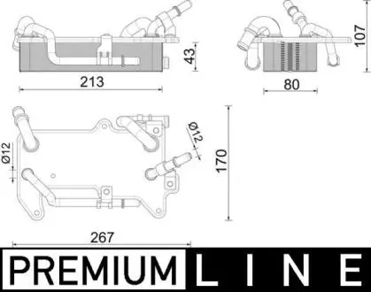 CLC284000P Охолоджувач мастила MAHLE / KNECHT підбір по vin на Brocar