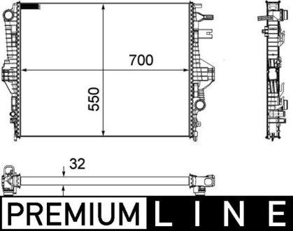 CR1184000P Радіатор охолодження MAHLE / KNECHT підбір по vin на Brocar