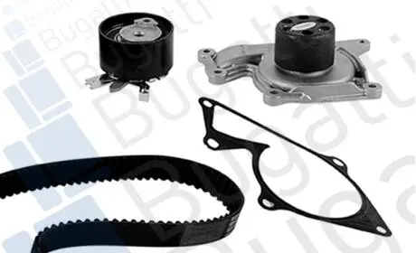 KBU10145A К-кт ГРМ (помпа + ремень 123 зуб +ролик) Renault Kangoo 1.5dCi BUGATTI подбор по vin на Brocar