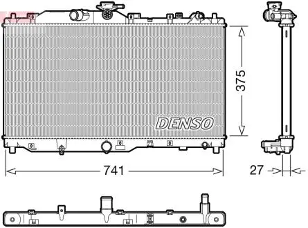 DRM44050 Радіатор MAZDA CX-3 \'\'1.5 Skyactive-D \'\'15>> DENSO подбор по vin на Brocar
