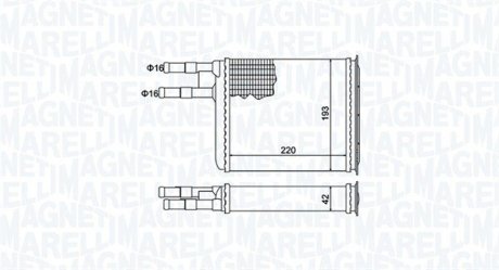 BR401 Радіатор пічки MAGNETI MARELLI підбір по vin на Brocar