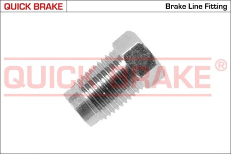 T З'єднувач трубки гальмівний (M10x1/10x18/d=5.0) QUICK BRAKE підбір по vin на Brocar