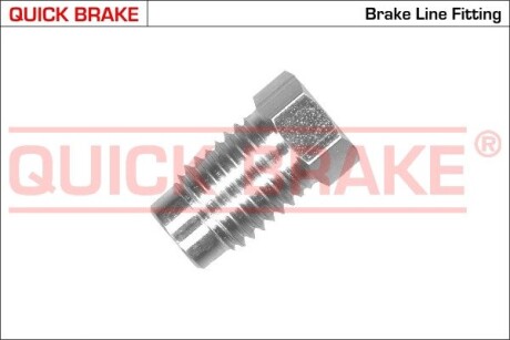 L Соединитель трубки тормозной (M10x1.25/10x19.5/d=5.0) QUICK BRAKE підбір по vin на Brocar